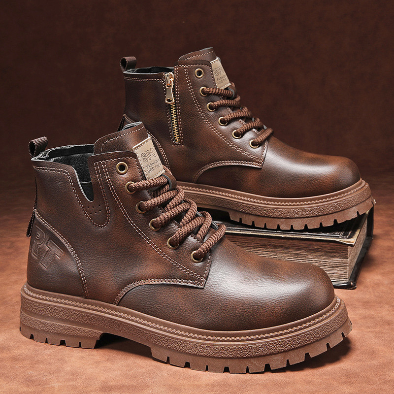 Martin zābaki vīriešiem - darba zābaki, PU augšdaļa, reljefs emboss, augstsכות