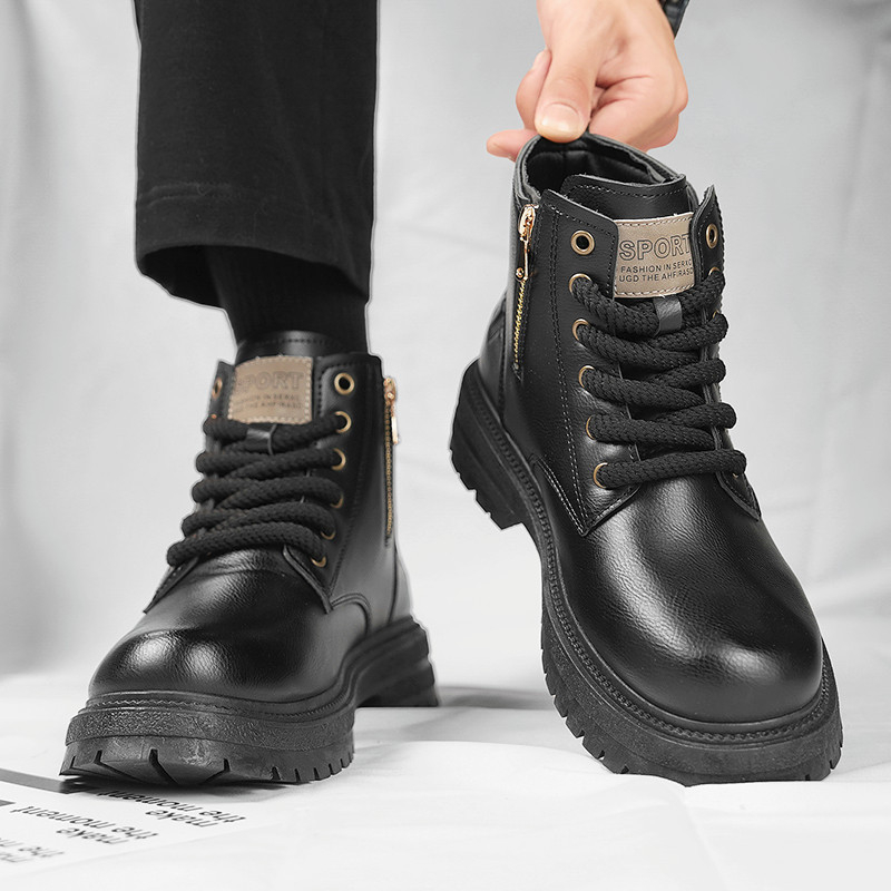 Martin zābaki vīriešiem - darba zābaki, PU augšdaļa, reljefs emboss, augstsכות