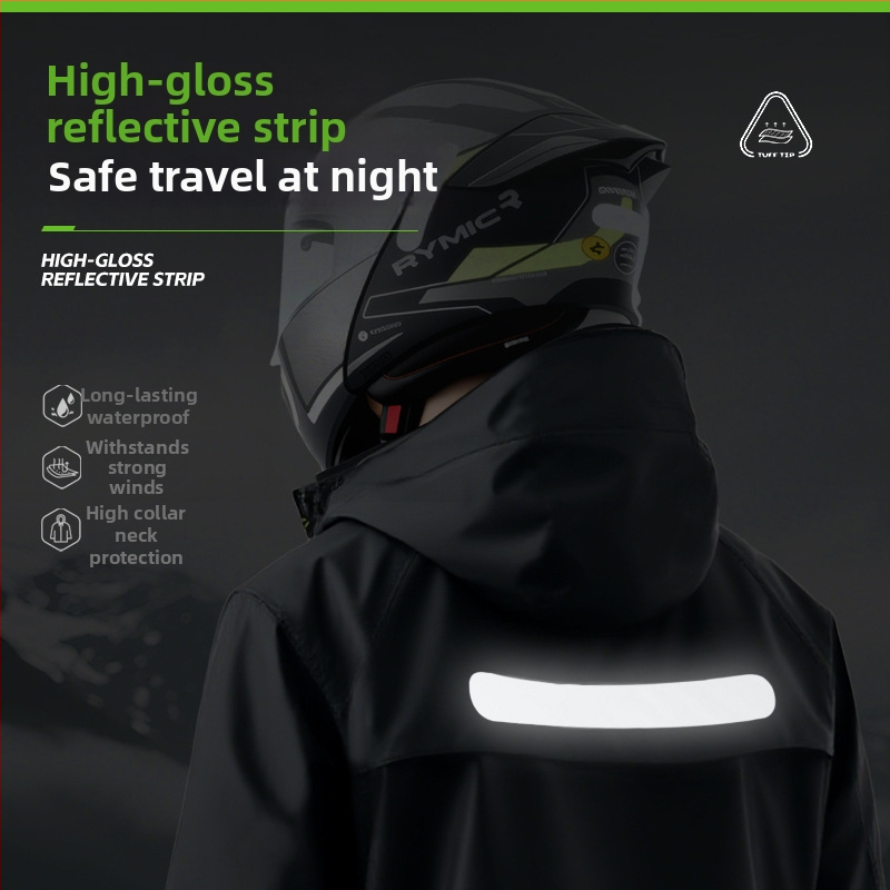 Set dažďového oblečenia pre dospelých — rozdelený plášť, unisex kompletné ochranné oblečenie pre elektrický bicykel/motocykel, PVC látka s vodotesnou vrstvou PVC lepidla