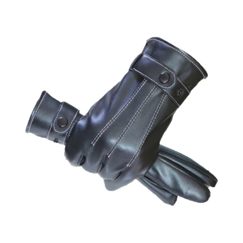 Mănuși din piele pentru ciclism, unisex, cu degete separate, compatibile cu ecran tactil, adulți
