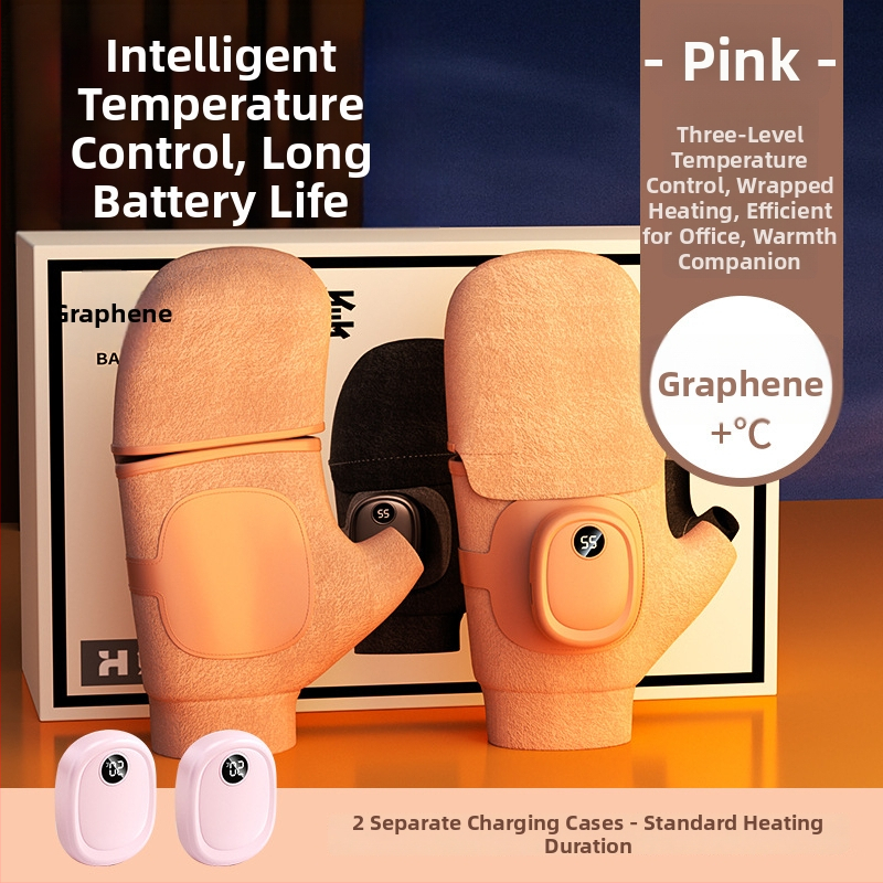 Mănuși de bicicletă cu încălzire din grafen, încărcare USB, pentru exterior în timpul iernii