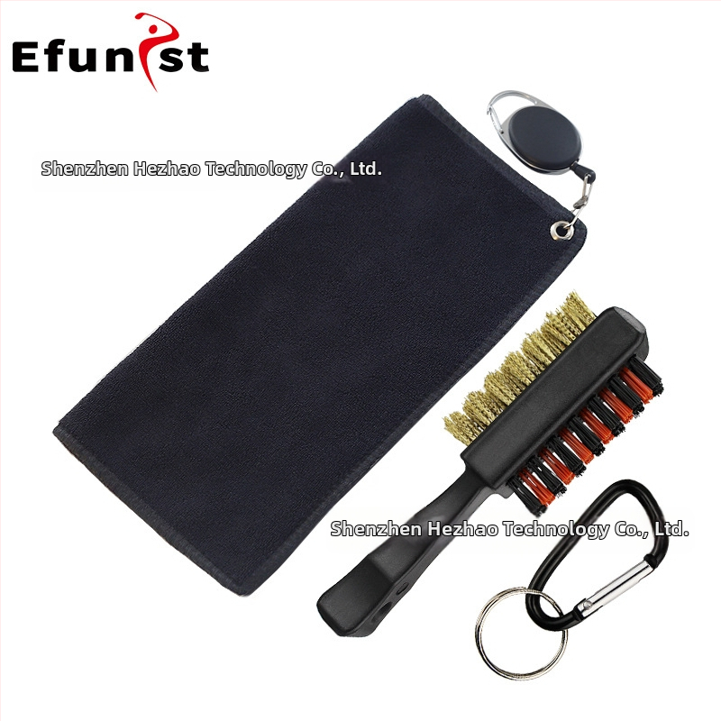 Γκολφ πετσέτα efunist - πολυεστέρας, διπλής όψης βελούδο, καραμπίνερ, εσωτερική/εξωτερική χρήση