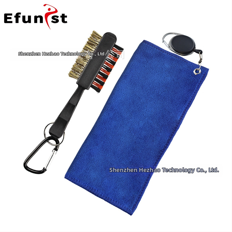 Γκολφ πετσέτα efunist - πολυεστέρας, διπλής όψης βελούδο, καραμπίνερ, εσωτερική/εξωτερική χρήση