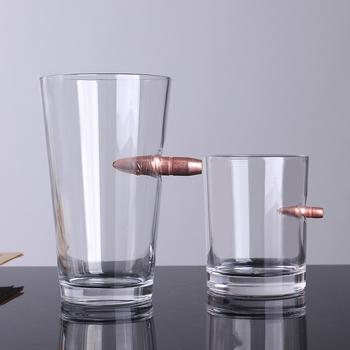 Stiklinė alaus taurelė kulkos formos su logotipu, talpa 401–500 ml, paprastas stilius