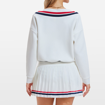 Ženski set dugačkih rukava s polo ovratnikom i V-izrezom, brzo sušenje, najlon-spandeks 80/20