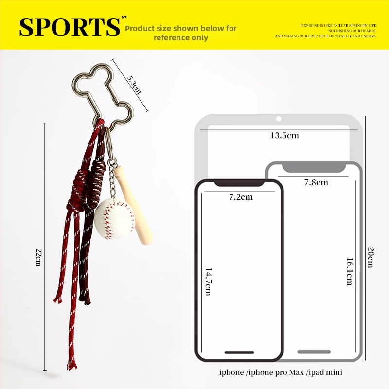 Graceful metalinis raktų pakabukas su mokyklos kuprinės pakabuku — šiuolaikinis minimalistinis stilius