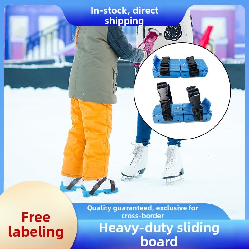 Moqian Vaikų ledinių čiužinių pradžiai – slidinėjimui ir čiuožimui, Viršus: webbing, Ašmenys: nerūdijantis plienas, Padas: plastikas + metalas