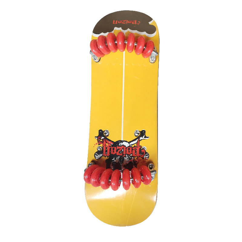 ST.LONG Landski dēlis no kļavu koka ar 14 riteņiem, PU riteņiem, dubultā rocker, pieaugušajiem