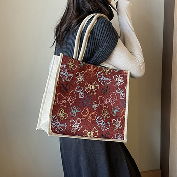 Kanvaso tote rankinė, gatvės stilius, didelė talpa, magnetinis užsegimas