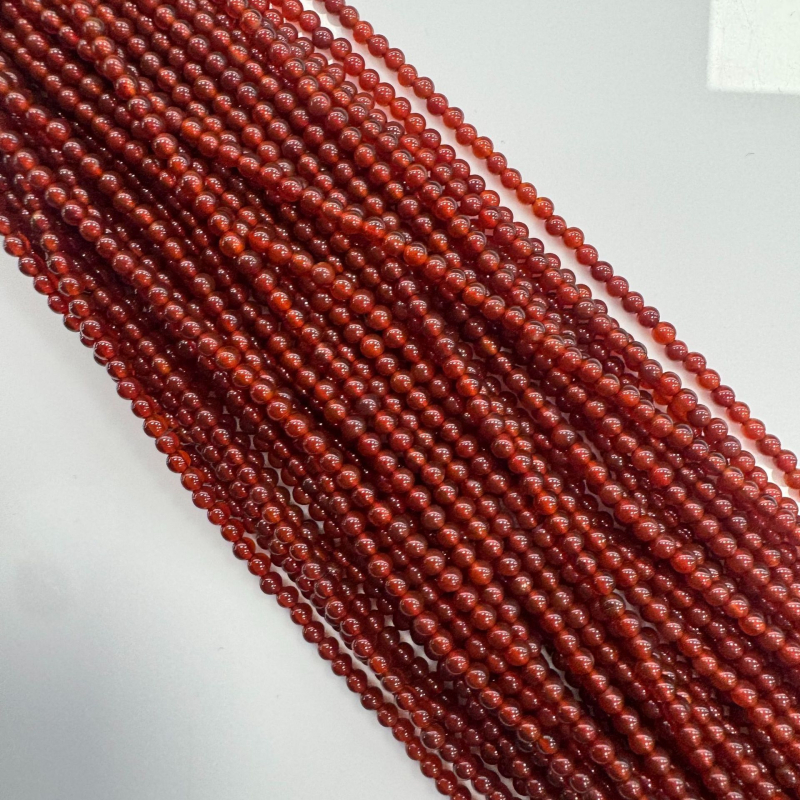 Achát kerek gyöngyök - természetes kő, sima, polírozott, típus: szétszórt gyöngyök, eredet: Guangzhou