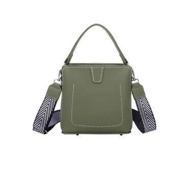 Bucket Bag DIY set za pletenje s PU materijalom, mali kvadratni stil, uspravni kvadratni oblik, zatvarač, jedna naramenica