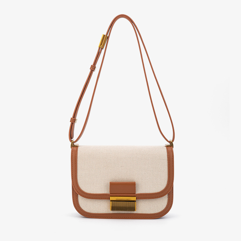 PU sieviešu crossbody soma - kvadrātvietas forma, aizdare ar sprādzi, iekšējie nodalījumi telefonam, personas apliecībai un rāvējslēdzēja kabata, regulējams siksnas garums