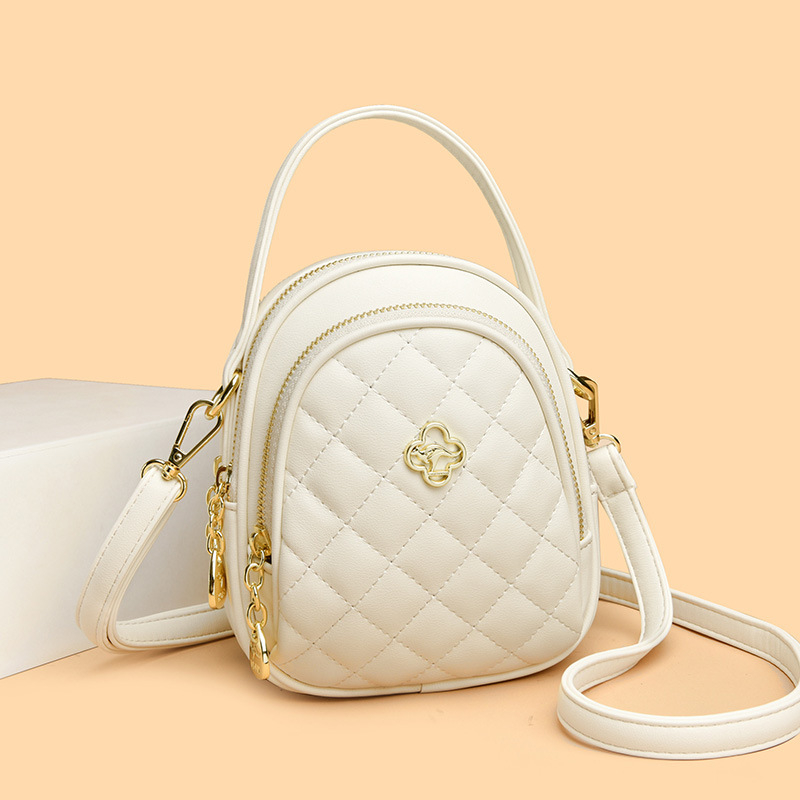 Miesto minimalistinis PU crossbody krepšys su užtrauktuku, vidinė struktūra: užsegamas kišenė, telefono kišenė ir dokumentų kišenė — Modelis SM6816