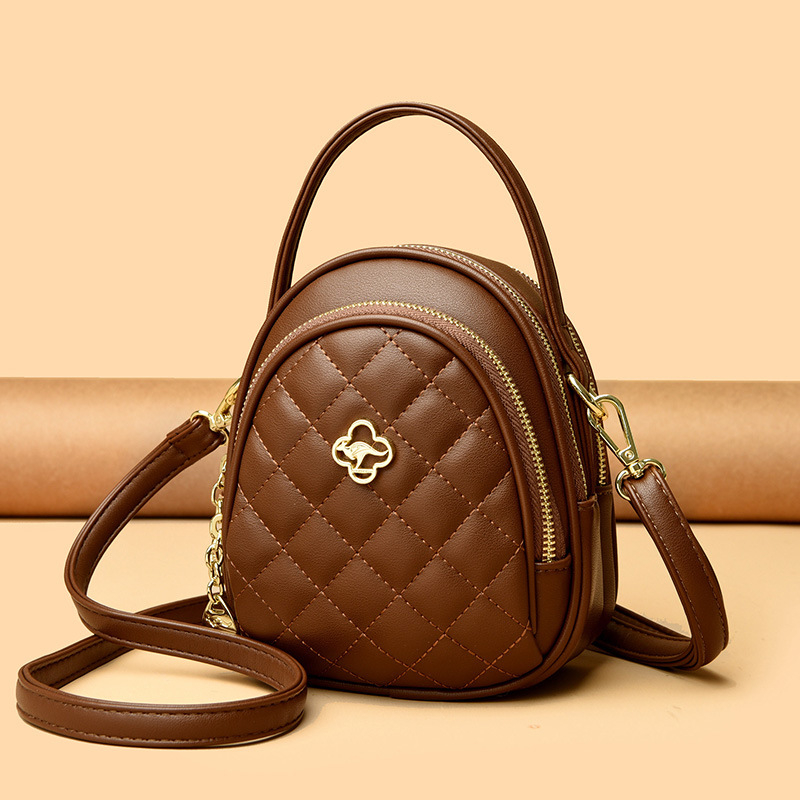 Miesto minimalistinis PU crossbody krepšys su užtrauktuku, vidinė struktūra: užsegamas kišenė, telefono kišenė ir dokumentų kišenė — Modelis SM6816