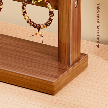 Nelja-korruseline puidust käevõrude näidelaud – lauase ehteloendur käevõrud, kaelakeed ja juukseaksessuaarid