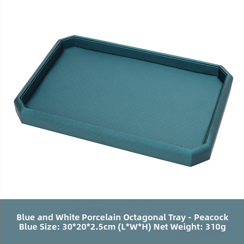 Aštuonkampis PU odos juvelyrinių dėklas, vieno sluoksnio demonstravimo dėklas, siuvimo apdaila, aukštos kokybės stilius