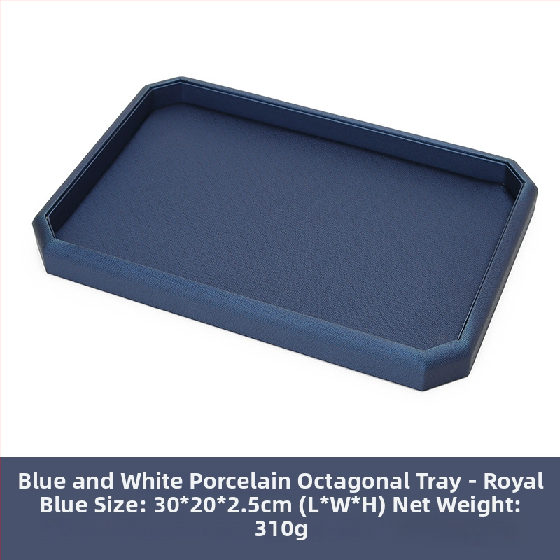 Aštuonkampis PU odos juvelyrinių dėklas, vieno sluoksnio demonstravimo dėklas, siuvimo apdaila, aukštos kokybės stilius