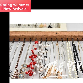 Puidust seinale kinnitatav juveelide riiul puurimisvaba kinnitus – kõrvarõngaste jaoks, 1 kiht