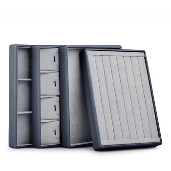 Juvelyrinių parodų rinkinys – mikropluoštas, vienas sluoksnis, sujungimo dizainas, karoliai plokštė/pendanto plokštė, žiedų dėklas