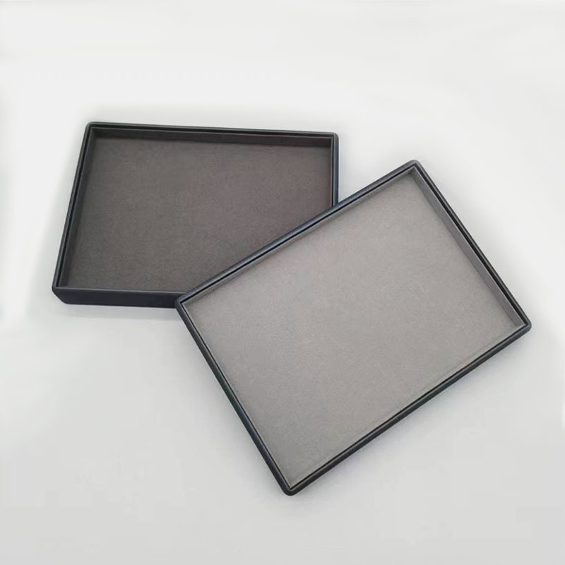 Juvelyrinių parodų rinkinys – mikropluoštas, vienas sluoksnis, sujungimo dizainas, karoliai plokštė/pendanto plokštė, žiedų dėklas