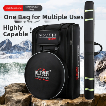 Geantă pescuit marin Shangzhuang tenghui — stofă Oxford, impermeabilă, multifuncțională