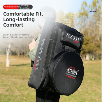 Geantă pescuit marin Shangzhuang tenghui — stofă Oxford, impermeabilă, multifuncțională