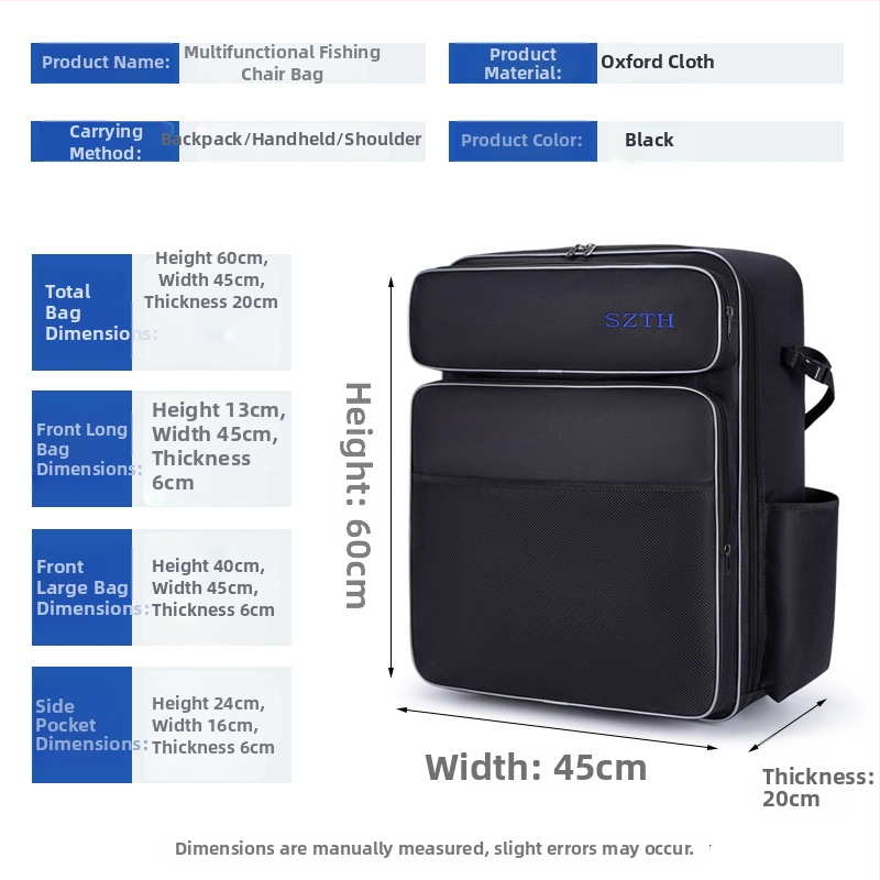 Geantă pescuit marin Shangzhuang tenghui — stofă Oxford, impermeabilă, multifuncțională