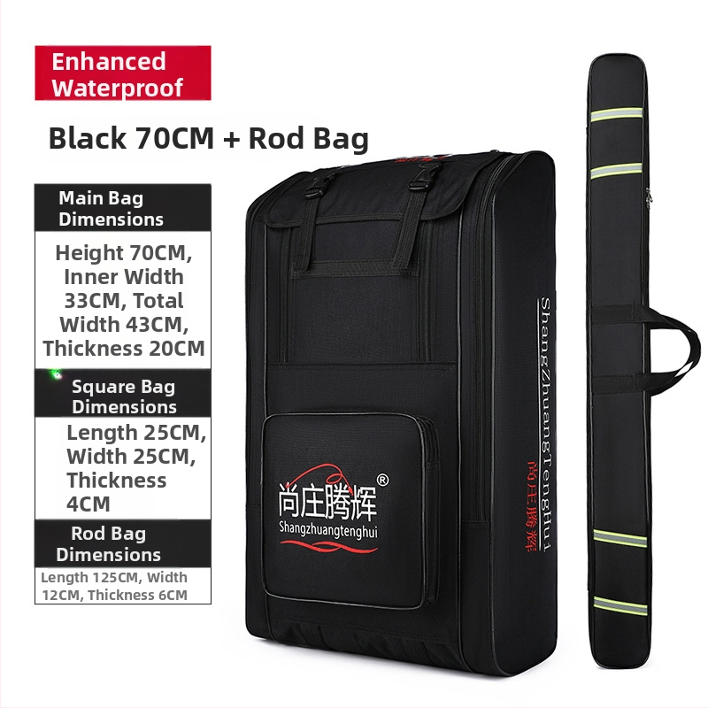 Geantă pescuit marin Shangzhuang tenghui — stofă Oxford, impermeabilă, multifuncțională