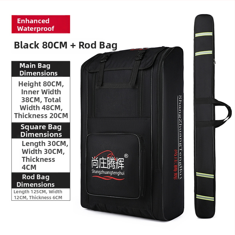 Geantă pescuit marin Shangzhuang tenghui — stofă Oxford, impermeabilă, multifuncțională