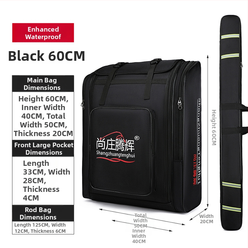 Geantă pescuit marin Shangzhuang tenghui — stofă Oxford, impermeabilă, multifuncțională