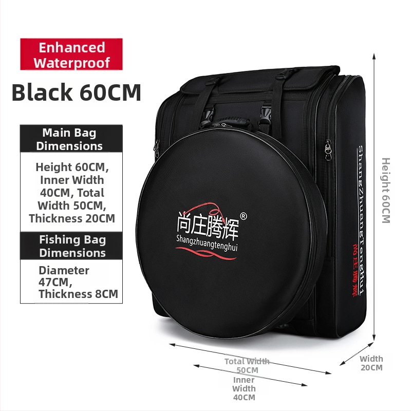 Geantă pescuit marin Shangzhuang tenghui — stofă Oxford, impermeabilă, multifuncțională