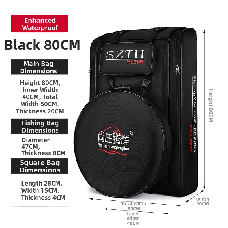 Geantă pescuit marin Shangzhuang tenghui — stofă Oxford, impermeabilă, multifuncțională