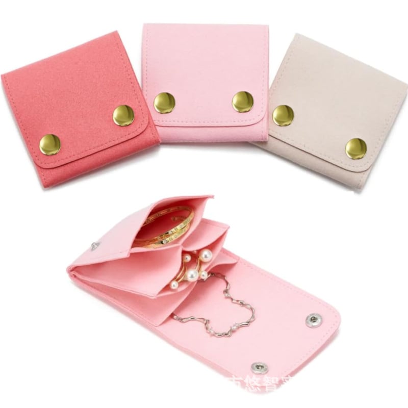 Geantă portabilă de depozitare pentru bijuterii din piele PU, cu design în 3 straturi pentru brățări, inele și cercei – protecție împotriva prafului, umezelii și oxidării