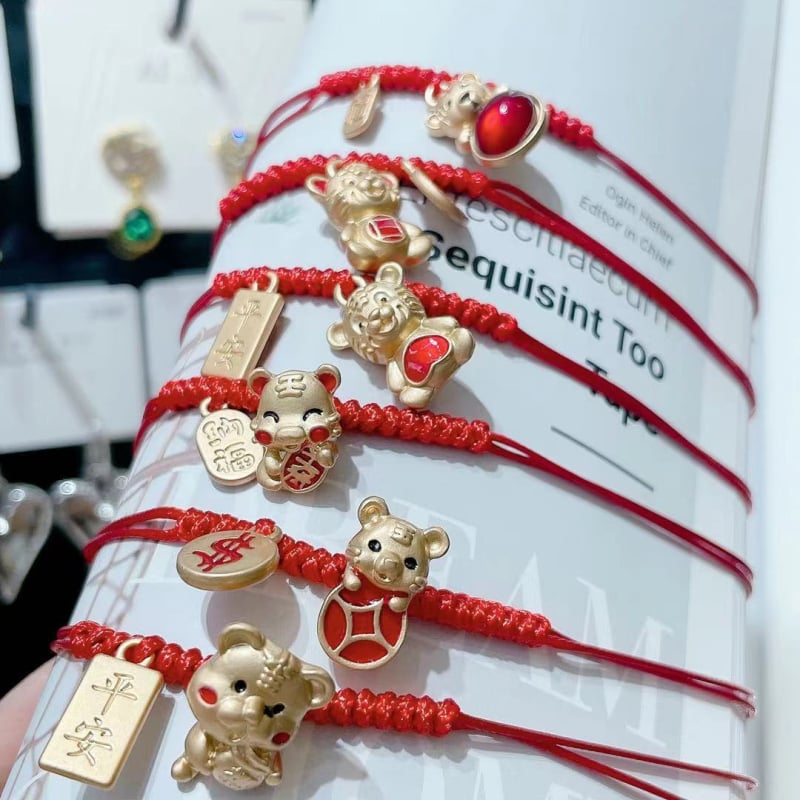 Narukvica sa zodijakom Tigra, jednostavan unisex stil, plast/smola, funkcija protiv umora