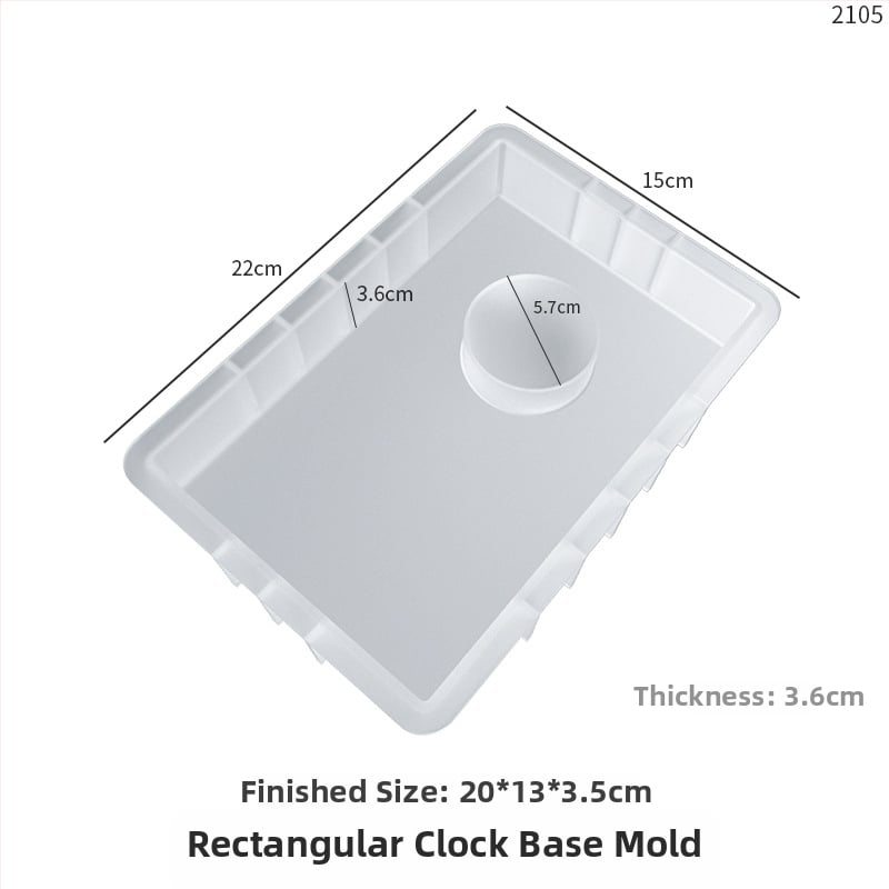 Silikoninė forma DIY laikrodžio pendulio stendui, geometrinis Europos stilius, kvadrato formos, tinkama gipsiui, epoksidinei resinai, žvakėms ir juvelyrikos gamybai
