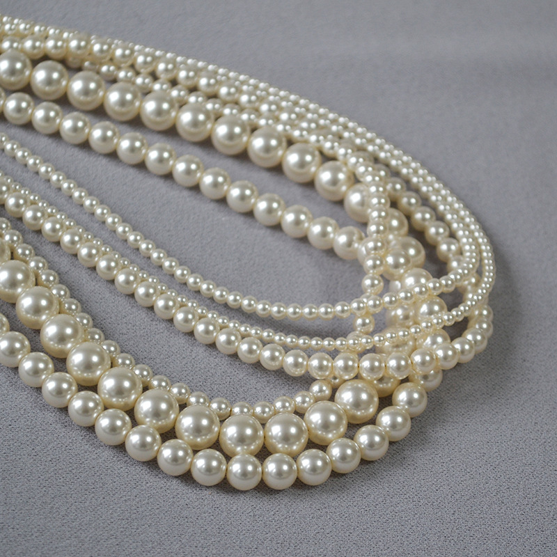 Ogrlica s umjetnim perlama, ručna izrada, Miya Sophia Jewelry, lanac od perli, elegantan stil.