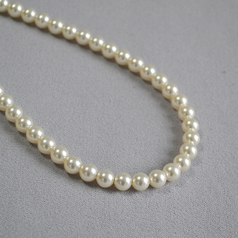 Ogrlica s umjetnim perlama, ručna izrada, Miya Sophia Jewelry, lanac od perli, elegantan stil.