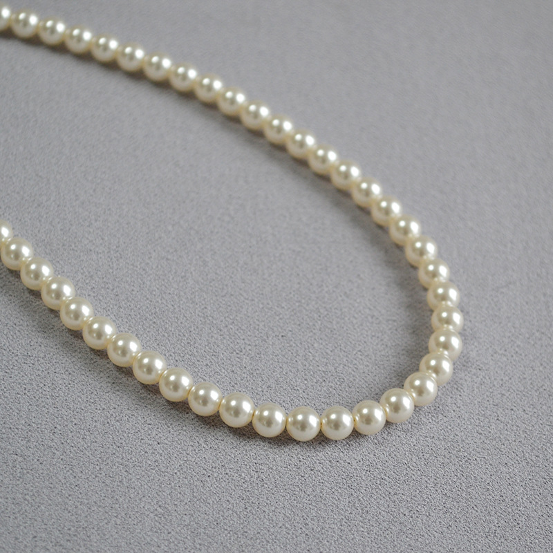 Ogrlica s umjetnim perlama, ručna izrada, Miya Sophia Jewelry, lanac od perli, elegantan stil.
