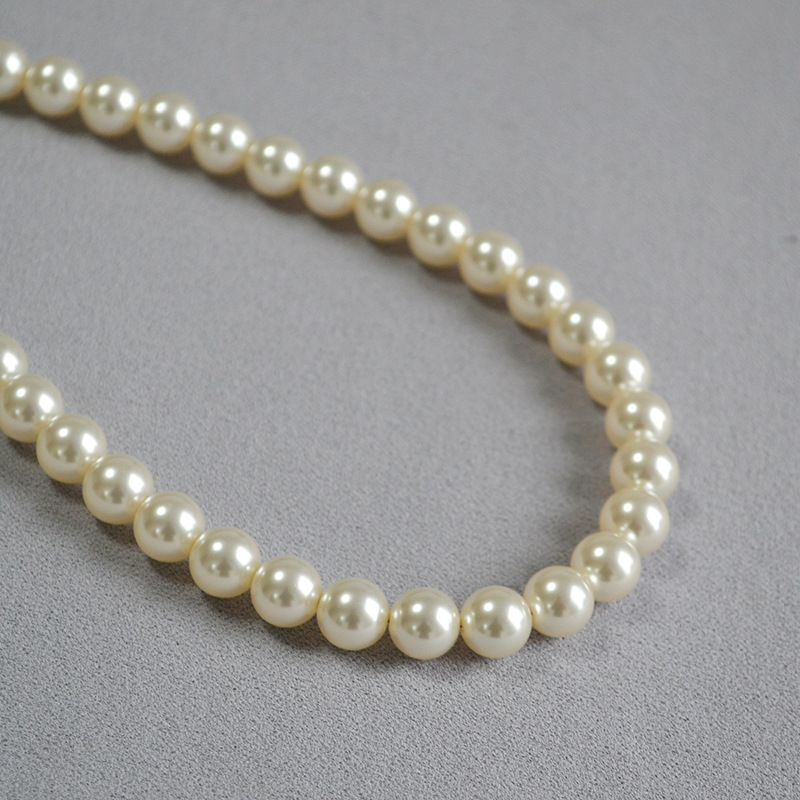Ogrlica s umjetnim perlama, ručna izrada, Miya Sophia Jewelry, lanac od perli, elegantan stil.