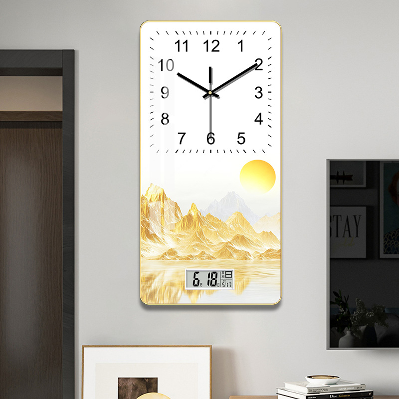 Seinaline kell kalendri ja termomeetriga, vaikne liikumine, näitajad + numbrid, vaigukorpus