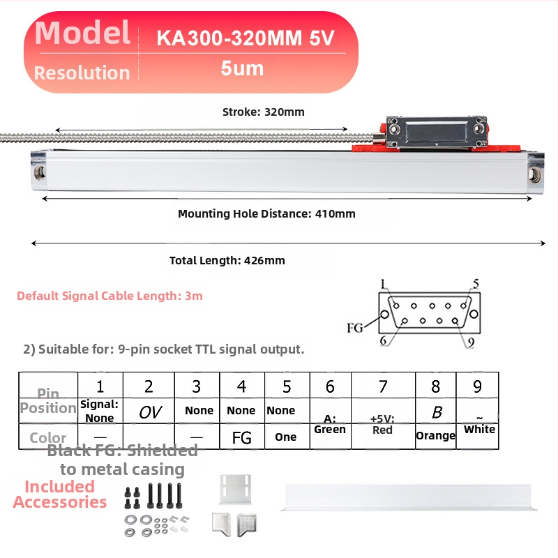 Yiyi electronic cu afișaj digital – senzor de deplasare de înaltă precizie, rezoluție 0,005 mm, potrivit pentru freze, strunguri și mașini de rectificat