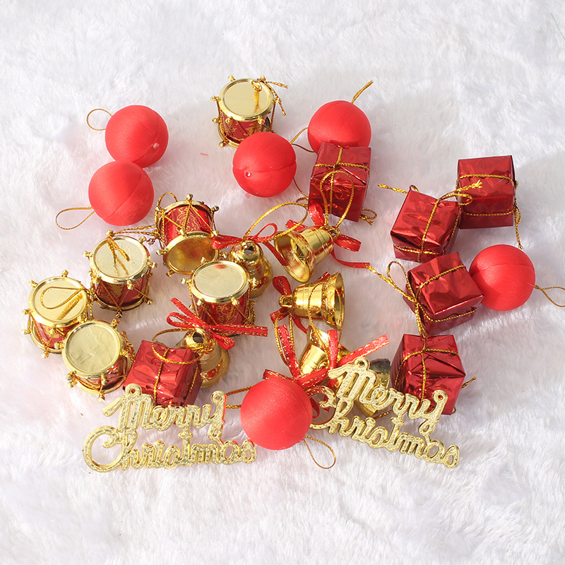 Ziemassvētku eglīšu rotājumu komplekts – plastmasas un putu rotājumi, zīmols Shengqi, piemērots Ziemassvētkiem, IP atļauja: Nē