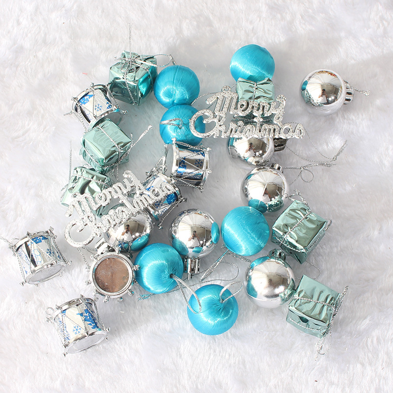 Ziemassvētku eglīšu rotājumu komplekts – plastmasas un putu rotājumi, zīmols Shengqi, piemērots Ziemassvētkiem, IP atļauja: Nē