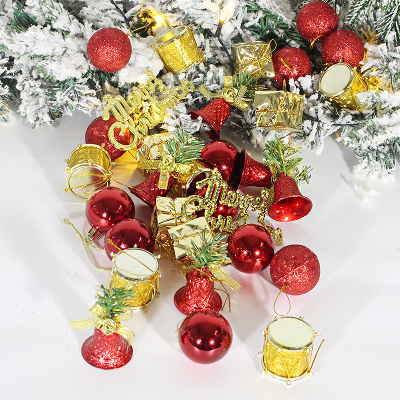 Ziemassvētku eglīšu rotājumu komplekts – plastmasas un putu rotājumi, zīmols Shengqi, piemērots Ziemassvētkiem, IP atļauja: Nē