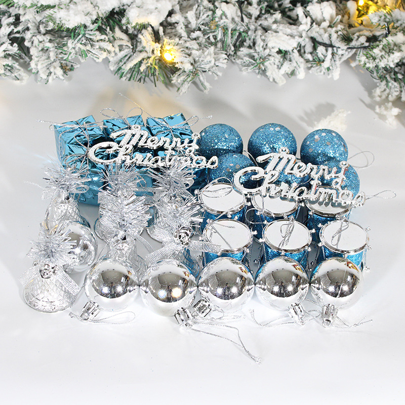 Ziemassvētku eglīšu rotājumu komplekts – plastmasas un putu rotājumi, zīmols Shengqi, piemērots Ziemassvētkiem, IP atļauja: Nē