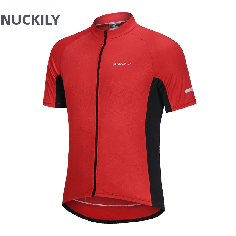 Unisex īsām piedurknēm velosipēdu krekls, režģa audums, mitrumu vadība