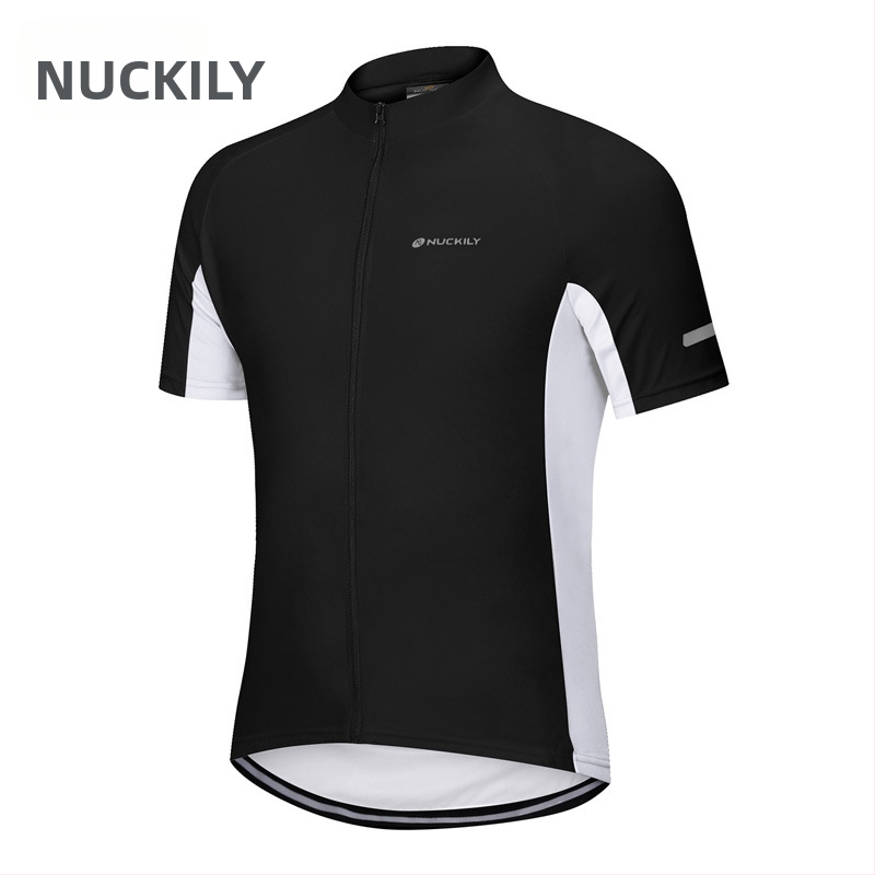 Unisex īsām piedurknēm velosipēdu krekls, režģa audums, mitrumu vadība