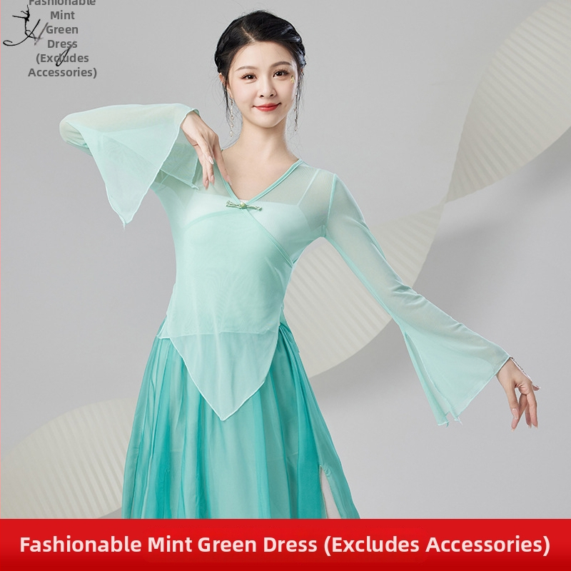 Tīkla tops ķīniešu stila klasiskajām dejām – sieviešu skatuves tērps, pavasaris 2024, vecuma grupai 25–29 gadi