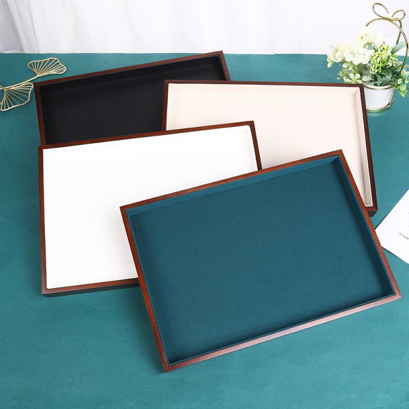 Valnutinio medžio papuošalų ekspozicijos lėkštė, stačiakampio stiliaus, sujungimo konstrukcija, Year of Prayer prekinis ženklas, vienas sluoksnis, kilmė: Jinhua