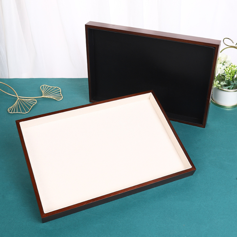 Valnutinio medžio papuošalų ekspozicijos lėkštė, stačiakampio stiliaus, sujungimo konstrukcija, Year of Prayer prekinis ženklas, vienas sluoksnis, kilmė: Jinhua